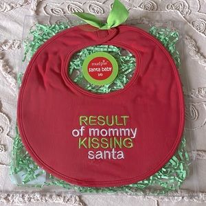 Mudpie Santa Baby Bib